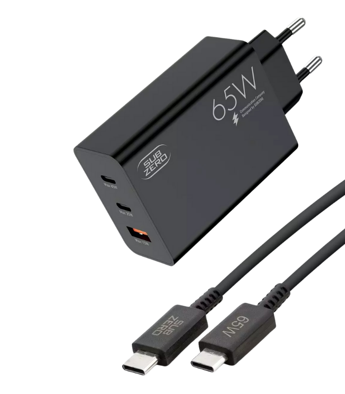 Subzero SG88 65W USB PD çift Type-C hızlı şarj aleti çoklu girişli