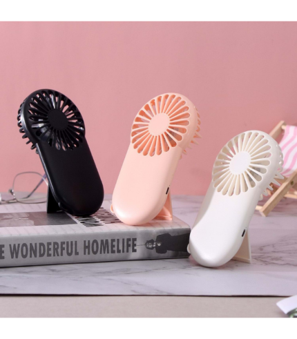 ZB105 Masa Stantlı USB Şarjlı El Fanı | 3 Kademeli Sessiz Mini Vantilatör | Ofis ve Ev Tipi Kullanım