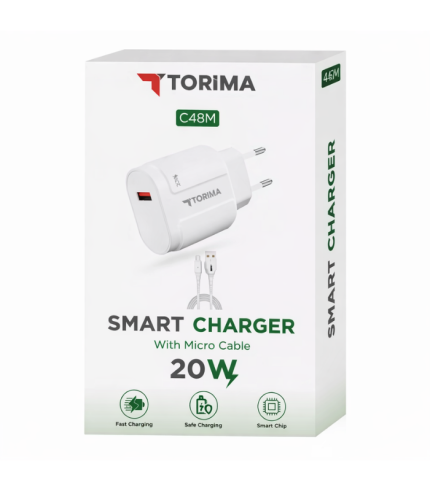 Torima C48M 20W Micro hızlı şarj aleti micro usb kablolu ev tipi adaptör