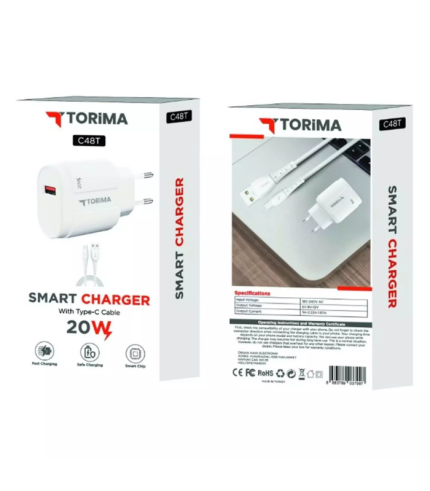 Torima C48T 20W Type-C hızlı şarj aleti USB-C ev tipi şarj başlığı