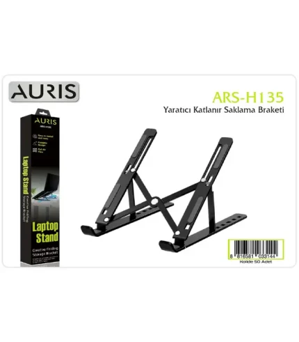 auris h135 alüminyum laptop stand ayarlanabilir katlanabilir notebook yukseeltici