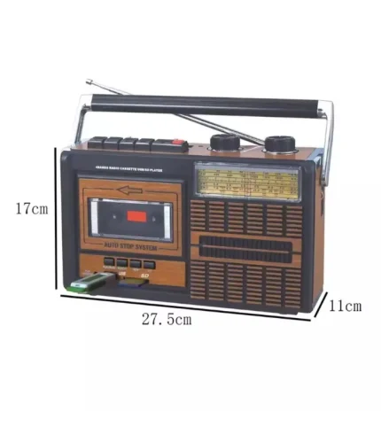 fb-319bt kaset çalar görünümlü bluetooth radyo usb sd mp3 şarjlı nostaljik hoparlör