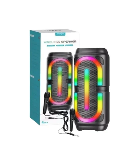 gts-2132 rgb mikrofonlu bluetooth hoparlör usb sd karaoke müzik kutusu taşınabilir speaker