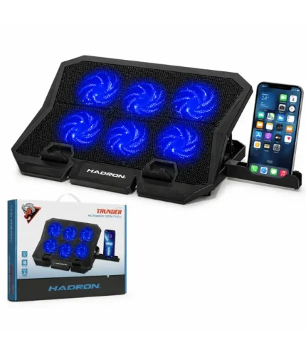 hadron hdx4254 laptop sogutucu 6 fan led telefon standli siyah cooling pad