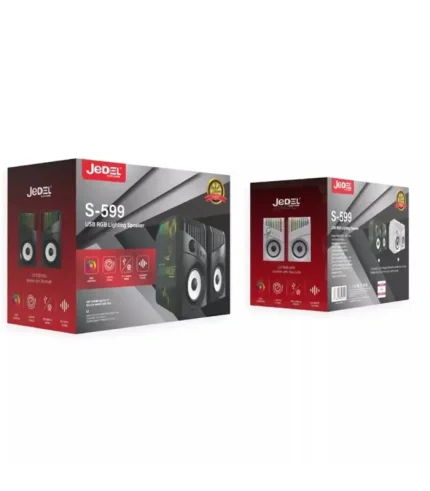 jedel s-599 rgb usb gaming hoparlör bilgisayar speaker masaüstü led ışıklı güçlü ses sistemi