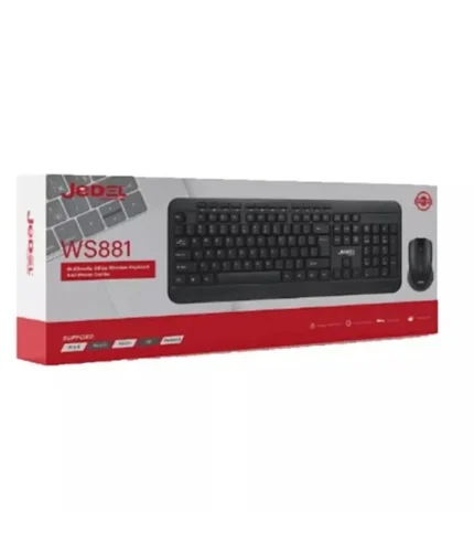 jedel ws881 plus kablosuz klavye mouse set 2.4ghz multimedia q klavye siyah usb alıcılı