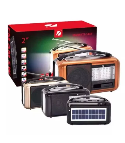 ktf-1448 güneş enerjili bluetooth hoparlör nostaljik radyo lambalı mini taşınabilir speaker