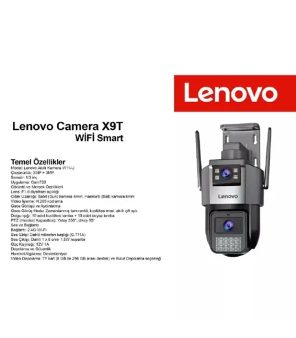 lenovo w11c u 6mp 4k wifi kamera çift lens 2.4g 5g çift bant güvenlik kamerası ip kamera