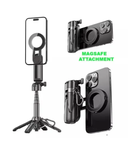 P15 mini magsafe selfie çubuğu tripod kablosuz kumandalı telefon tutucu