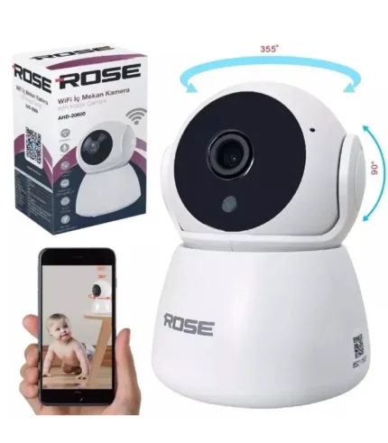 rose ahd 20600 2mp 1080p wifi kamera çift anten iç mekan güvenlik kamerası kablosuz ip kamera