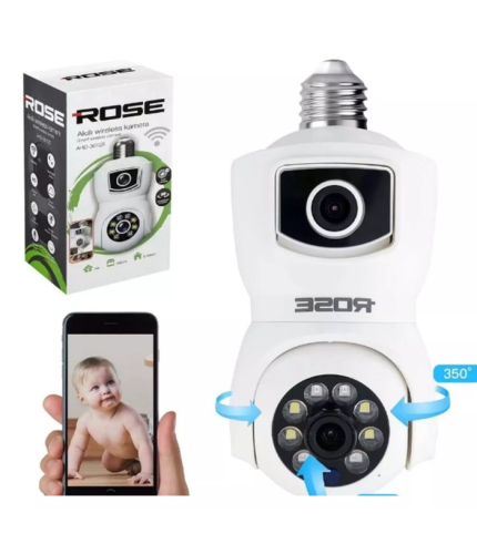 rose ahd 30125 wifi akıllı kamera 360 derece iç mekan sesli ip kamera kablosuz güvenlik kamerası