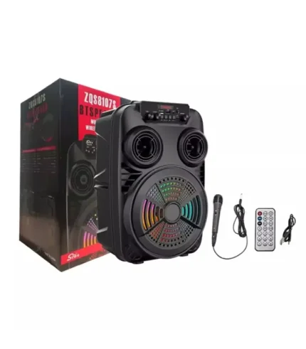 zqs8107s 8 inç bluetooth hoparlör usb sd taşınabilir müzik kutusu kablosuz speaker