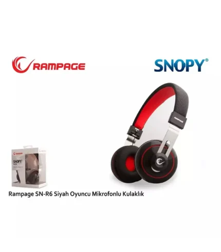 snopy rampage sn r6 3.5mm mikrofonlu gaming kulaklık siyah stereo oyuncu headset