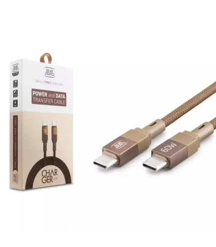 Subzero CL176 60W Type-C kablo metal başlık hasır örgü hızlı şarj kablosu 1 metre