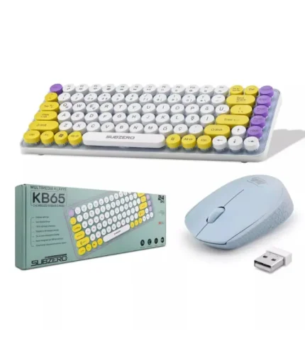 subzero kb65 mini kablosuz klavye mouse set 2.4ghz q klavye kompakt usb alıcılı