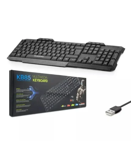 subzero kb85 kablolu multimedia klavye q klavye usb siyah hızlı tuş kontrol