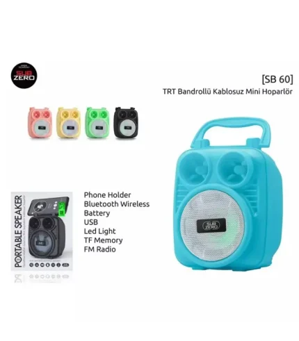 subzero sb60 bluetooth hoparlör usb sd taşınabilir müzik kutusu kablosuz speaker