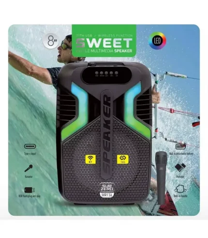 subzero wr136 rgb bluetooth hoparlör usb sd tws taşınabilir müzik kutusu kablosuz speaker
