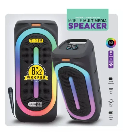 subzero wr153 rgb bluetooth hoparlör tws 8x2 mikrofonlu usb sd müzik kutusu
