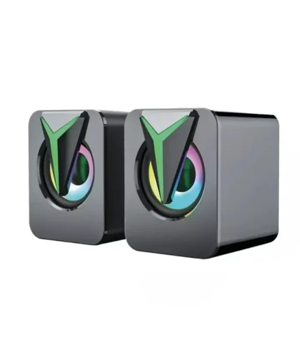 trio trs3 2.0 usb hoparlör rgb ışıklı 3w x2 bilgisayar speaker masaüstü mini hoparlör