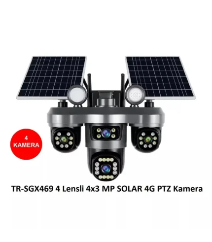 trio tr sgx469 4 kameralı 4x3mp 4g solar ptz sim kartlı güvenlik kamerası dış mekan ip kamera