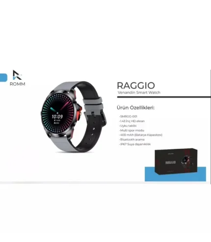 venandin smrgg 001 raggio akıllı saat bluetooth arama spor sağlık takip smartwatch