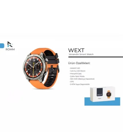 venandin smwxt 001 wext akıllı saat amoled bluetooth arama spor sağlık takip smartwatch
