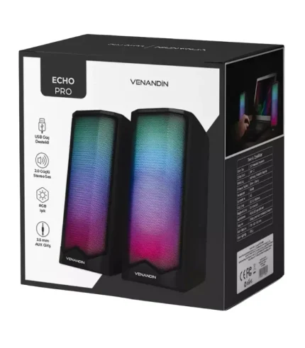 venandin spech 002 echo pro usb hoparlör bilgisayar hoparlörü masaüstü ses sistemi