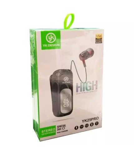yk design yk25pro makaralı titreşimli bluetooth kulaklık dijital ekranlı mikrofonlu